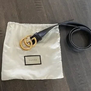 Gucci Black Toscano Leather GG Belt. Size 75. Gucci | Accessories | Gucci Black Toscano Leather Gg Belt  main image 3